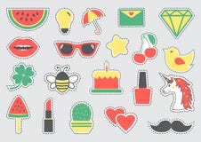 Fije de iconos lindos con las líneas de puntos Ilustración del vector stock de ilustración Fije de iconos lindos con las líneas de puntos Ilustración del vector stock de ilustración