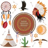 Fije de imagen de los elementos del nativo americano libre illustration Fije de imagen de los elementos del nativo americano libre illustration