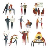 Fije de imágenes de hombres y de mujeres en diversas situaciones en la oficina Ilustraci?n del vector en el fondo blanco ilustración del vector Fije de imágenes de hombres y de mujeres en diversas situaciones en la oficina Ilustraci?n del vector en el fondo blanco ilustración del vector