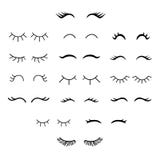 Fije de las pesta?as lindas de la historieta Ojos de dibujo de la mano abierta y cerrada libre illustration Fije de las pesta?as lindas de la historieta Ojos de dibujo de la mano abierta y cerrada libre illustration