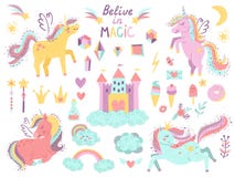 Fije de unicornios y de artículos de la fantasía libre illustration Fije de unicornios y de artículos de la fantasía libre illustration