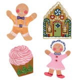 Fije del hombre de pan de jengibre y del pan de jengibre h del día de fiesta de la Navidad de la mujer libre illustration Fije del hombre de pan de jengibre y del pan de jengibre h del día de fiesta de la Navidad de la mujer libre illustration