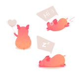 Fije el carácter común de Emoji del ejemplo del vector stock de ilustración Fije el carácter común de Emoji del ejemplo del vector stock de ilustración