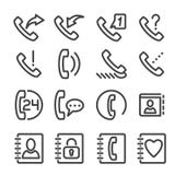 Fije el icono del teléfono Fotografía de archivo libre de regalías Fije el icono del teléfono Fotografía de archivo libre de regalías