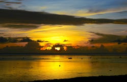 Fiji Sunset After Storm Stock Image