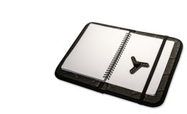Fileur noir à l'intérieur de carnet noir images libres de droits Fileur noir à l'intérieur de carnet noir images libres de droits