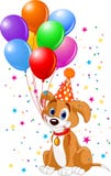 Filhote de cachorro do aniversário ilustração stock Filhote de cachorro do aniversário ilustração stock
