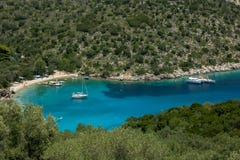 Filiatro bay and beach on Greek island Ithaca royalty free stock photos Filiatro bay and beach on Greek island Ithaca royalty free stock photos