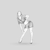 Fille de danse Illustration Libre de Droits Fille de danse Illustration Libre de Droits
