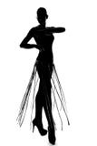 Fille de danse à la mode de silhouette images stock Fille de danse à la mode de silhouette images stock