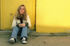 Fille grunge photo stock Fille grunge photo stock