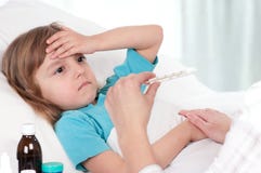 Fille malade photographie stock Fille malade photographie stock