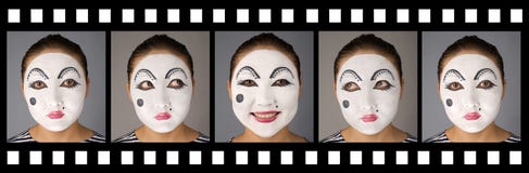 Film avec le pantomime émotif photographie stock libre de droits Film avec le pantomime émotif photographie stock libre de droits