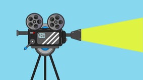 Film Camera Old-fashioned Retro Turns on and Runs Animation Stock Footage -  Video of multimedia, tape: 217135782