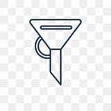 Filtrationsvektorikone lokalisiert auf transparentem Hintergrund, linea vektor abbildung Filtrationsvektorikone lokalisiert auf transparentem Hintergrund, linea vektor abbildung