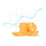 Financez le graphique de productivité, diagramme de retour sur l'investissement, planification de budget, concept de dépenses illustration libre de droits Financez le graphique de productivité, diagramme de retour sur l'investissement, planification de budget, concept de dépenses illustration libre de droits