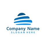 Financial cloud logo design royalty free illustration Financial cloud logo design royalty free illustration