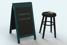 FINANSIELL PLANLÄGGNING, meddelande på svart tavla vektor illustrationer FINANSIELL PLANLÄGGNING, meddelande på svart tavla vektor illustrationer