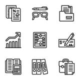Finansowy ikona set, konturu styl royalty ilustracja Finansowy ikona set, konturu styl royalty ilustracja