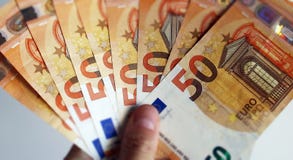 Finanza, le note di 50 euro immagine stock Finanza, le note di 50 euro immagine stock