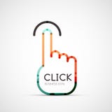 Finger click company logo, business concept