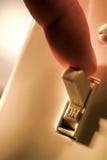 Finger Turning Off A Light Switch In On Position Royalty Free Stock Photos Finger Turning Off A Light Switch In On Position Royalty Free Stock Photos