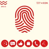 fingerprint Icona esplorata del dito Fotografia Stock fingerprint Icona esplorata del dito Fotografia Stock