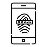 Fingerprint password vector icon stock illustration Fingerprint password vector icon stock illustration