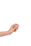 Hand language - Fingers pinching or seizing royalty free stock images Hand language - Fingers pinching or seizing royalty free stock images