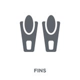 Fins icon from Summer collection. vector illustration Fins icon from Summer collection. vector illustration
