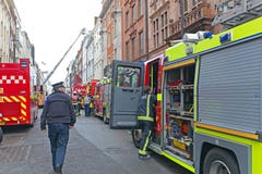 Fire Brigade In London Stock Photo