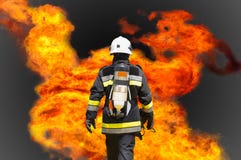 Fire fighter on oil and gas industry, successful firefighter at work , Fire suit for fighter with fire and suit for protect fire stock photos Fire fighter on oil and gas industry, successful firefighter at work , Fire suit for fighter with fire and suit for protect fire stock photos