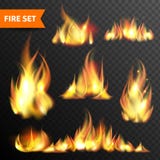 Fire glowing flames icons set vector illustration Fire glowing flames icons set vector illustration