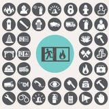 Fire service icons set. Illustration eps10 royalty free illustration Fire service icons set. Illustration eps10 royalty free illustration