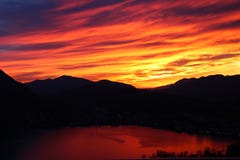 Fire in the sky stock image Fire in the sky stock image