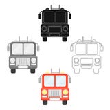 Fire truck icon cartoon,black. Single silhouette fire equipment icon from the big fire Department cartoon,black - stock royalty free illustration Fire truck icon cartoon,black. Single silhouette fire equipment icon from the big fire Department cartoon,black - stock royalty free illustration