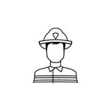 firefighter icon. Avatar element of professions for mobile concept and web apps. Thin line icon for website design and developmen stock illustration firefighter icon. Avatar element of professions for mobile concept and web apps. Thin line icon for website design and developmen stock illustration
