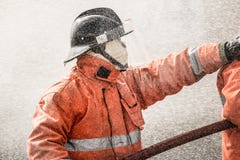 Firefighter searching for possible survivors with tools, tacticle lighting and thermal imaging camera Part of a firefighter series. royalty free stock photo Firefighter searching for possible survivors with tools, tacticle lighting and thermal imaging camera Part of a firefighter series. royalty free stock photo