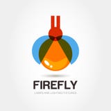 Firefly bug logo design template. Abstract colorful lamp icon. V Royalty Free Stock Photo Firefly bug logo design template. Abstract colorful lamp icon. V Royalty Free Stock Photo