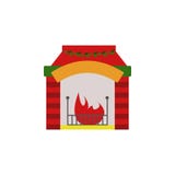 Fireplace color icon. Element of Christmas and New Year illustration. Premium quality graphic design color icon. Signs and symbols. Multicolor icon for websites stock illustration Fireplace color icon. Element of Christmas and New Year illustration. Premium quality graphic design color icon. Signs and symbols. Multicolor icon for websites stock illustration