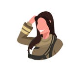 Firewoman in der weiblichen Karikatur der einheitlichen Gesichtsavatarafrauenfeuerwehrmannberufsbesetzungskonzept-Feuerwache-Arbe stock abbildung Firewoman in der weiblichen Karikatur der einheitlichen Gesichtsavatarafrauenfeuerwehrmannberufsbesetzungskonzept-Feuerwache-Arbe stock abbildung