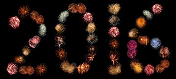 Firework Bursts Arranged into Number 2016 Royalty Free Stock Photos Firework Bursts Arranged into Number 2016 Royalty Free Stock Photos