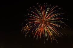 Firework on dark sky to celebration. Royalty Free Stock Photography Firework on dark sky to celebration. Royalty Free Stock Photography