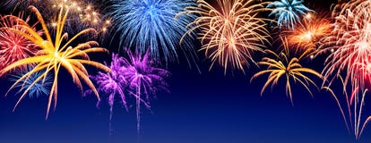 Fireworks Display Panorama Stock Images Fireworks Display Panorama Stock Images