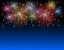 Fireworks on new years eve vector illustration Fireworks on new years eve vector illustration