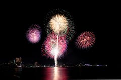 Fireworks Or Firecracker In Pattaya City,Thailand. Stock Image Fireworks Or Firecracker In Pattaya City,Thailand. Stock Image