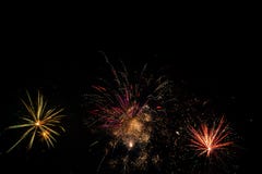 Fireworks over black sky stock photo Fireworks over black sky stock photo