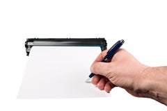 Firma su pezzo di carta Immagini Stock Libere da Diritti Firma su pezzo di carta Immagini Stock Libere da Diritti