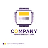 Firmanaam Logo Design For Processor, Hardware, Computer, PC royalty-vrije illustratie Firmanaam Logo Design For Processor, Hardware, Computer, PC royalty-vrije illustratie