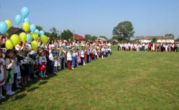 The first call in Ukrainian schools. royalty free stock photography The first call in Ukrainian schools. royalty free stock photography